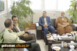 همزمان با هفته نیروی انتظامی سرپرست دانشگاه به همراه جمعی از همکاران با فرمانده انتظامی گلستان دیدار کردند 8