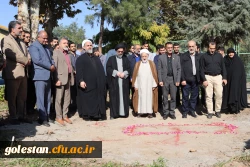 کلنگ احداث حرم مطهر شهید گمنام در محوطه پردیس آیت الله خامنه ای گرگان بر زمین خورد 3