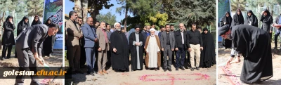 کلنگ احداث حرم مطهر شهید گمنام در محوطه پردیس آیت الله خامنه ای گرگان بر زمین خورد