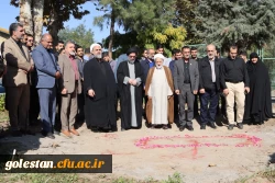 کلنگ احداث حرم مطهر شهید گمنام در محوطه پردیس آیت الله خامنه ای گرگان بر زمین خورد 3