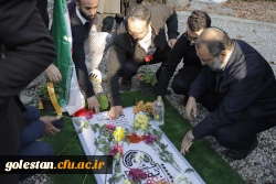 غبارروبی و عطرافشانی گلزار شهیدگمنام دانشگاه در روز دانشجو 2