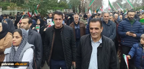 حماسه حضور دانشگاه فرهنگیان استان گلستان در راهپیمایی ۲۲ بهمن/ تجدید میثاق با آرمان های انقلاب